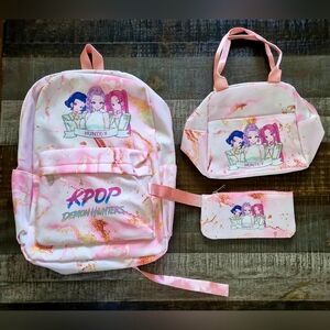 ~EASTER BASKET~ K-Pop 3 Pc Backpack Set ~ Nice & Sturdy ~ GORGEOUS Graphics BNIP